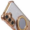 For Samsung Galaxy A35 5G Case TPU Glitter Phone Cover with Kickstand and Mirror