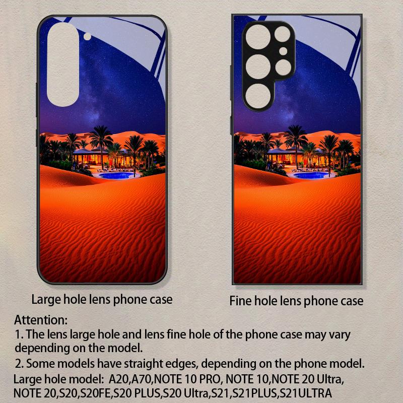 Desert Night Sky Pattern 2D Phone Case for Samsung S26 S25 S24 S23 S22 S21 S20 A56 A36 A16 - Glass Protective Cover