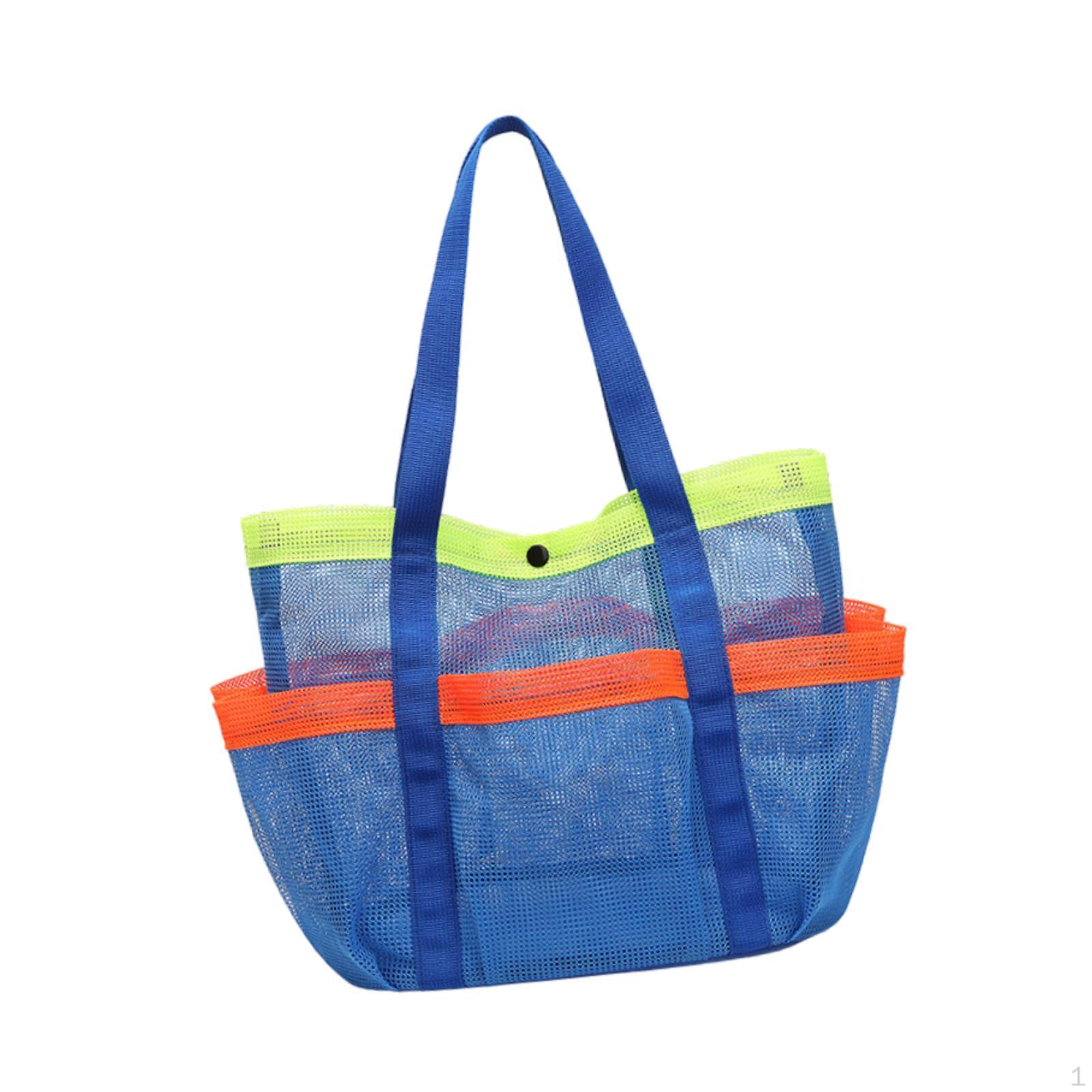 

Летняя пляжная сумка, повседневная, большая вместимость, удобная для переноски, многоцелевое хранение для путешествий синий