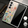 Pastoral Wildflower Case For Samsung Z Fold 8 Ultra 7 6 5 Hybrid 3in1 Leather Skin Plating Folding Phone Cover For Galaxy Z Fold8 Fold7 Fold6