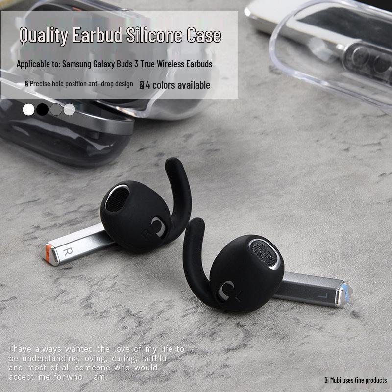 

Samsung Galaxy Buds 3 Anti-Drop Silicone Earbud Case & Caps Transparent [Earbud Case, 1 Pair]