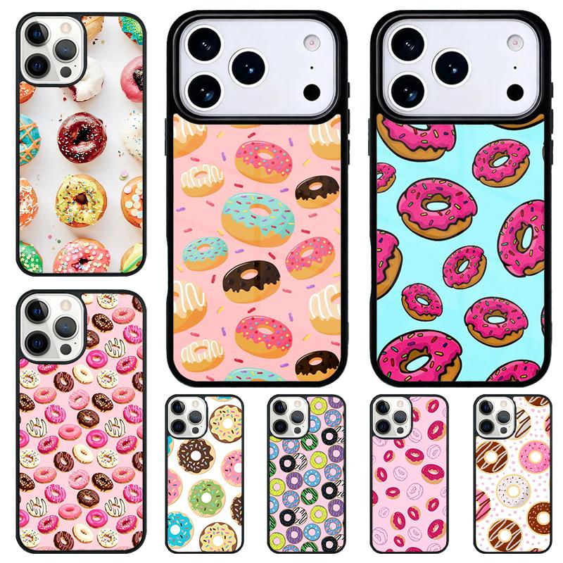 Candy Creamy Pink Donut Sprinkles Phone Case for iPhone 17 Air 16 15 11 12 14 13 Pro Max Shockproof Cover