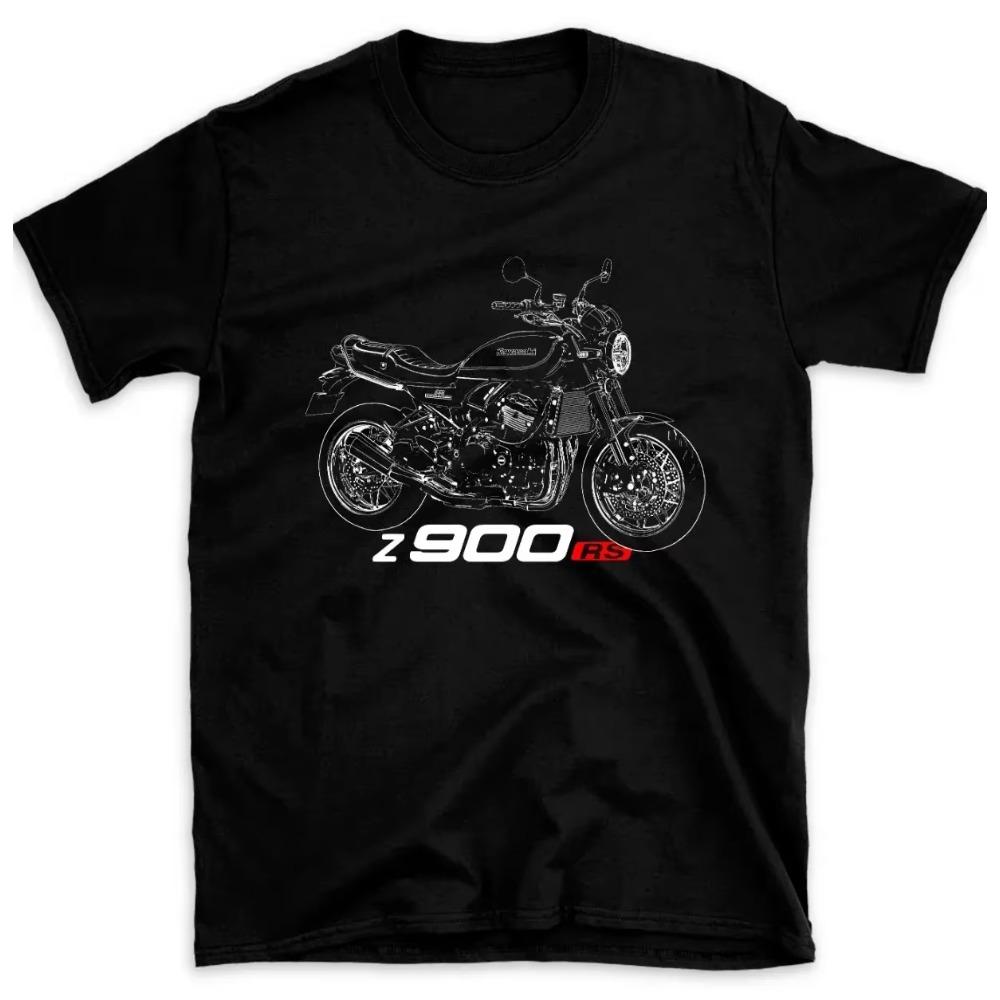 Men's Z900 RS Japanese Motorcycle Classic T-Shirt 100% Cotton Round Neck Motorcycle T-Shirt Summer Short Sleeve Casual T-Shirt