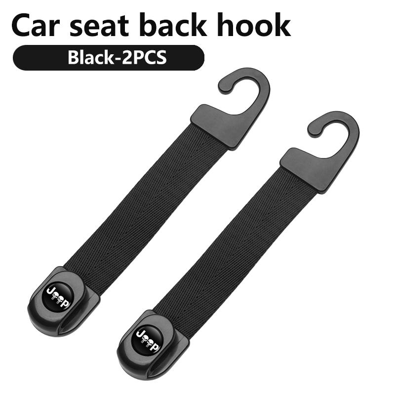 For Jeep Car Seat Back Hook Handbag Umbrella Storage Holder Single Holders Cherokee Wrangler JK Gladiator Compass Renegade AMT1