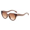 Retro Cat Eye Women Sunglasses Fashion Brand Gradient Lens Unisex Sun Glasses Punk Stylish Snake Decoration UV400 Eyewear