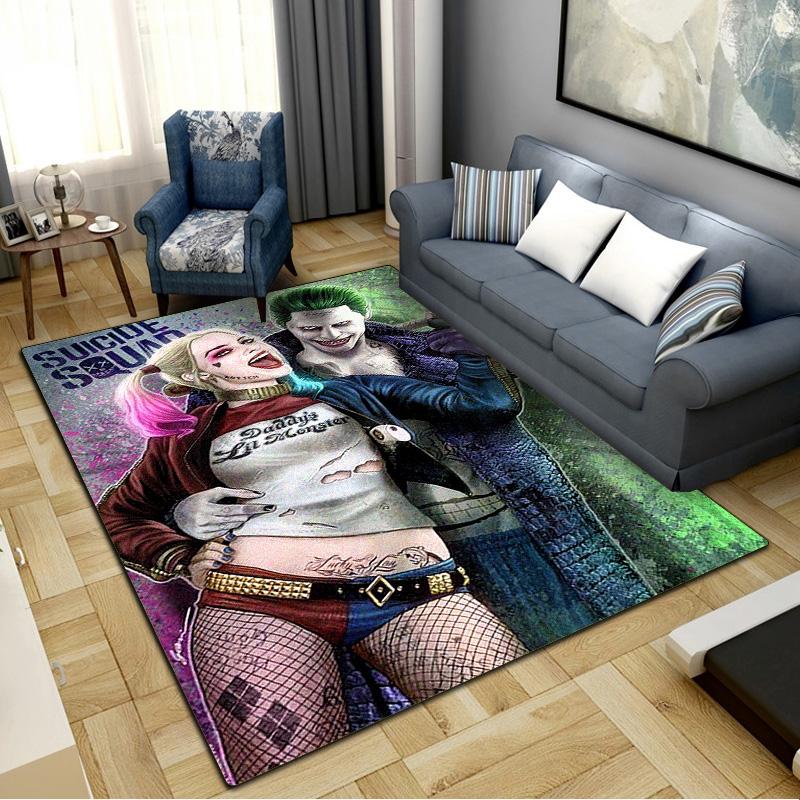 Clown Couple Carpet Rug for Living Room Bedroom Home Sofa Decoration,Kids play Non-slip Floor Mat