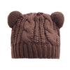 New Lovely Cat Ears Knitted Hat Fashion Women Solid Color Winter Warm Crochet Braided Beanie Hats Casual Girl Kawaii Wool Cap