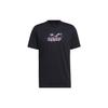 Linear Beach Bit Short Sleeve Graphic T-Shirt Men T-Shirts Black HS2530
