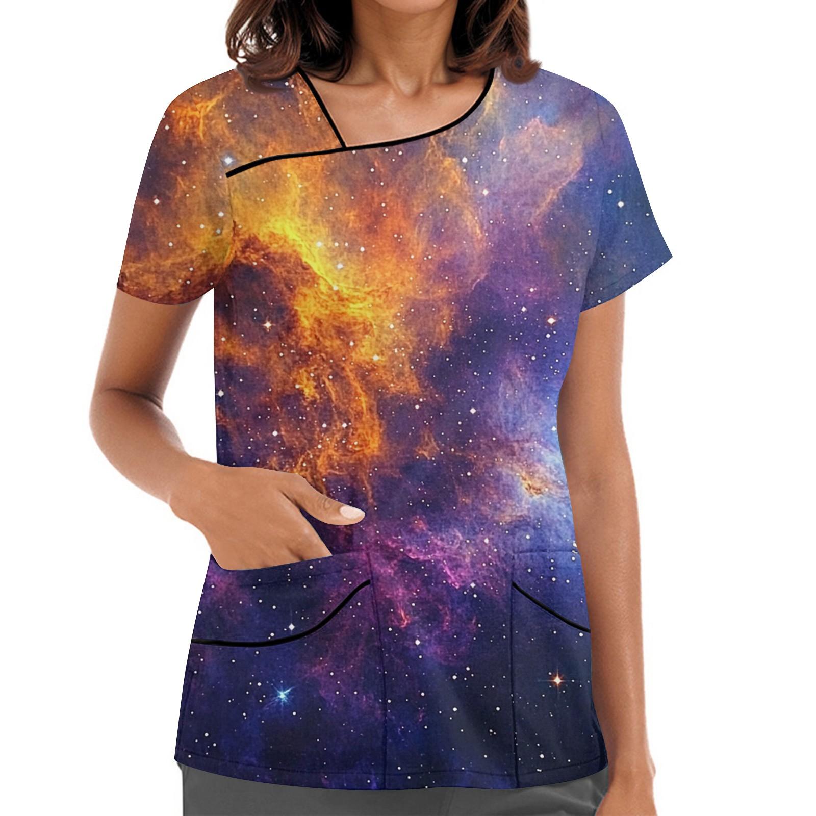 

Жіночий Робочий одяг з принтом, Косий комір та двошарові кишені, Базовий пуловер XXXXXL помаранчевий