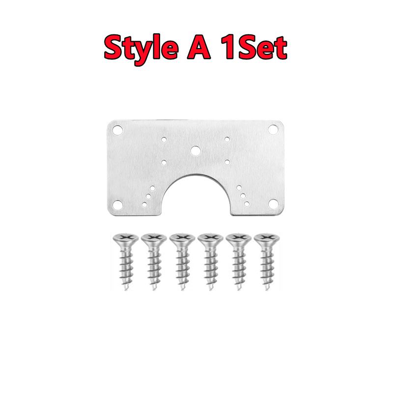 

Новый набор из 10-1 пластин для ремонта петель шкафа, монтажная пластина для дверных петель кухонного шкафа с отверстиями, плоские крепежные скобы, инструмент