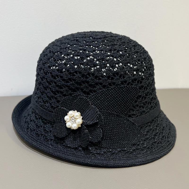 Spring and Summer New Elegant Top Hat, Fashionable and Versatile Woven Rolled Edge Sunshade Fisherman Hat