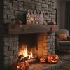 Multi-layer Wooden Haunted House Vintage Finish Rustic Autumn Ornament  Interior Designer