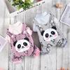 Warm 4-Leg Dog Jumpsuit With Panda Harness Design Small To Medium Breeds Winter Pet Clothing