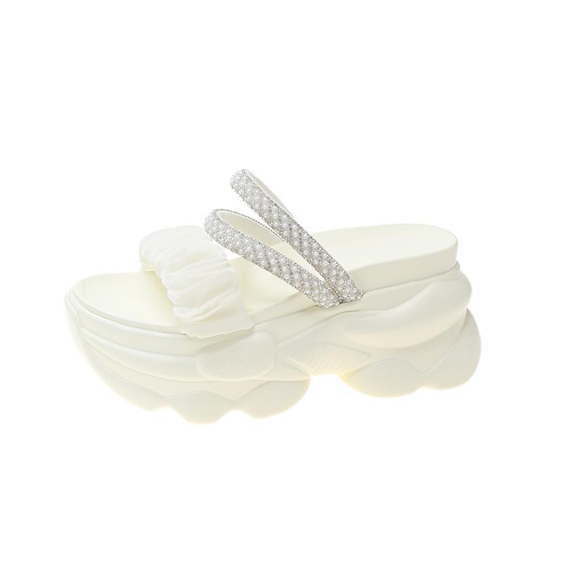 

Mesh Wedge Heel Slippers for Women Popular Summer New Style Fashion Open Toe Flip Flops Outdoor Beach Sandals 34