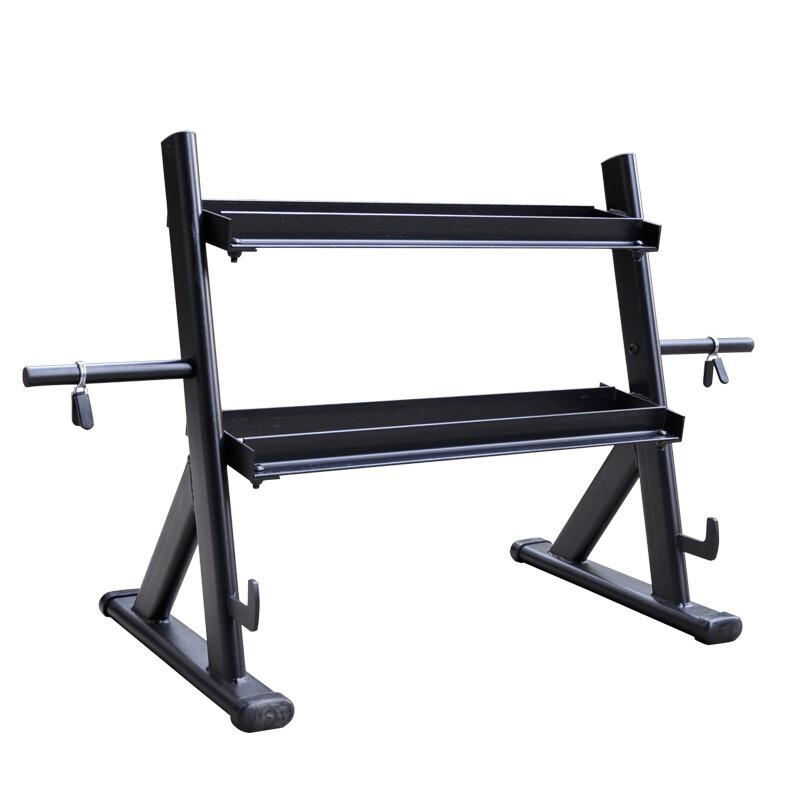 XINBIAN Two-Tier Dumbbell & Weight Plate Storage Rack