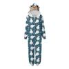 Christmas Print Family Matching Hooded Long Sleeved Zippered Jumpsuit Set