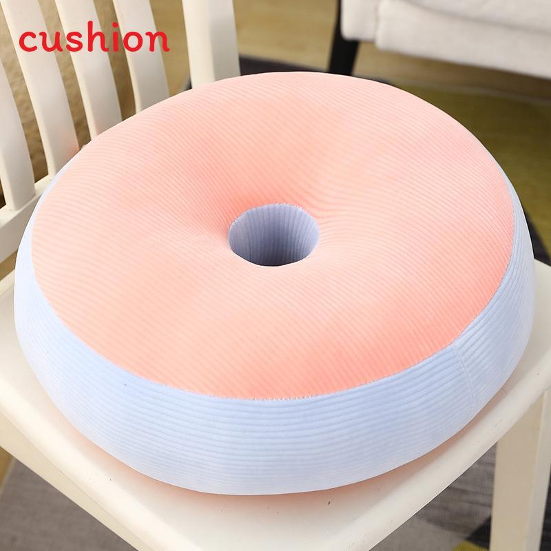 Sweetheart Macaron Round Cushion With Striped Pattern For Living Room And Bedroom Decor