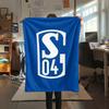 1PC Schalke 04 Print Flannel Blanket, High Quality Comfortable for All Seasons, Home Decor, Warmth and Comfort, Perfect for Christmas Gifts