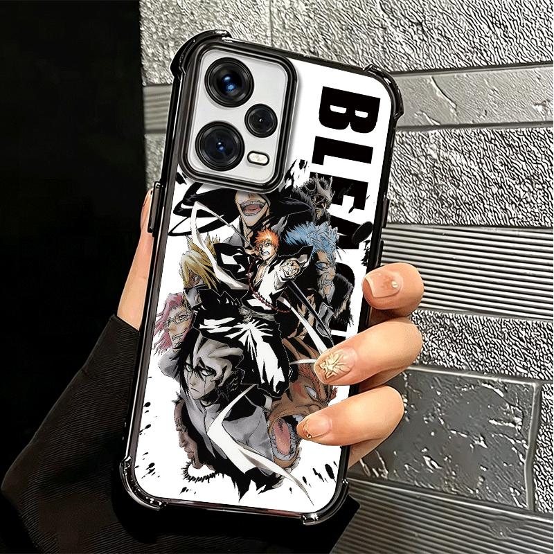 Anime Bleach Desgin Plating Phone Case For Xiaomi Redmi Note 14 15 Pro Plus 13 12 11 11S 11T 10 9S 9 5G Anti-Fall Airabag Cover