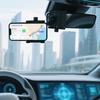 Car Rearview Mirror Phone Holder Telescopic Mobile Phone Stand Metal Mount for 4-7 Inch Cell Phones