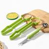 3-in-1 Fruit Ball Scooper Melon Baller Scoop Pulp Separator Stainless Steel Fruit Carving Tools for Cantaloupe Watermelon