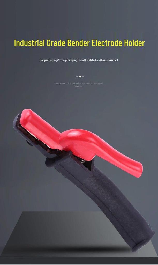 Shockproof 800A Bent Handle Electric Welding Pliers - All Copper, Drop-proof Clamp, Heat Resistant.