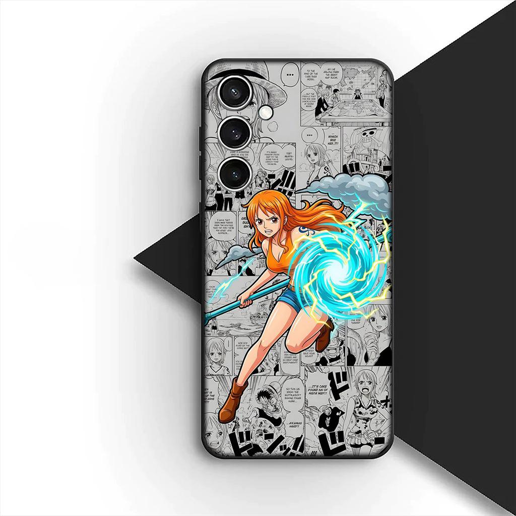 Cover for Samsung Galaxy S24 S25 S23 FE Ultra Plus S7 Edge S25+ S23+ A56 5G Casing Phone Case Wallpaper Nami One Piece Luffy