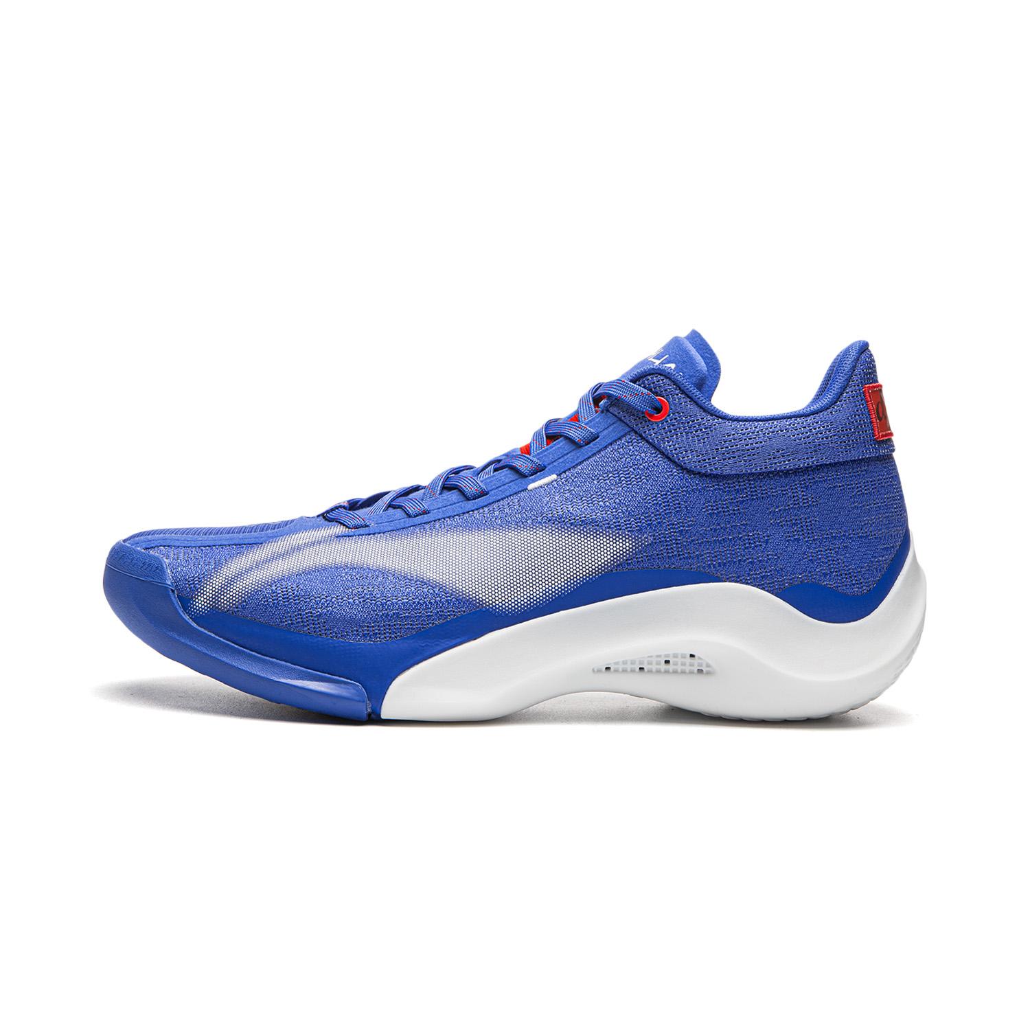 Scarpe da Basket Li Ning Yushuai 20 Ammortizzanti Traspiranti Reattive Mid-top Uomo Blu Brillante ABAW003-11 cm