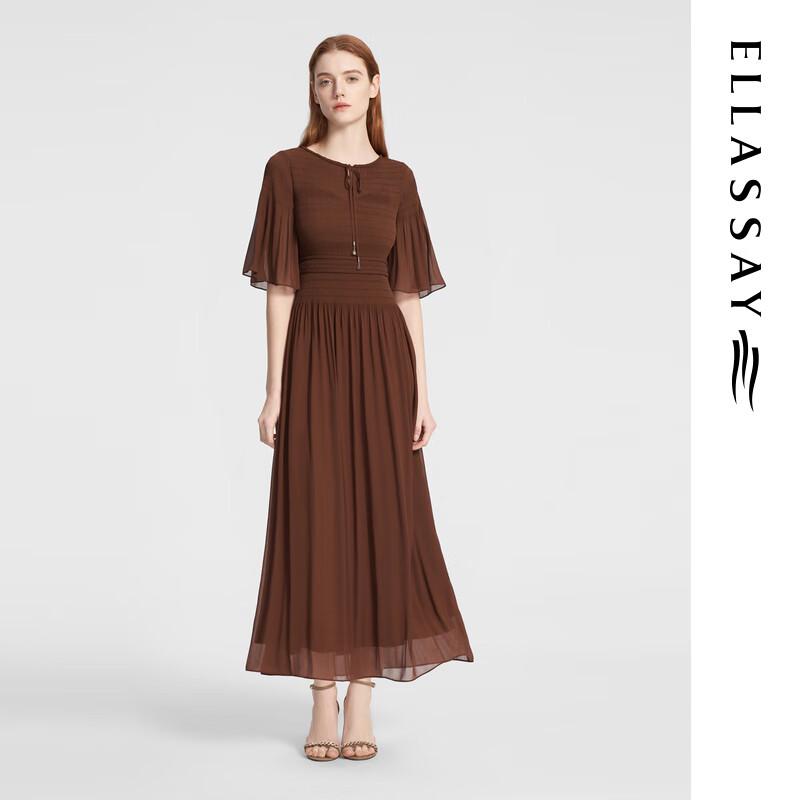 

ELLASSAY Pleated Waist Flowy Dress S