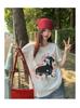 Plus Size Women's Casual Dog Print Loose T-shirt
