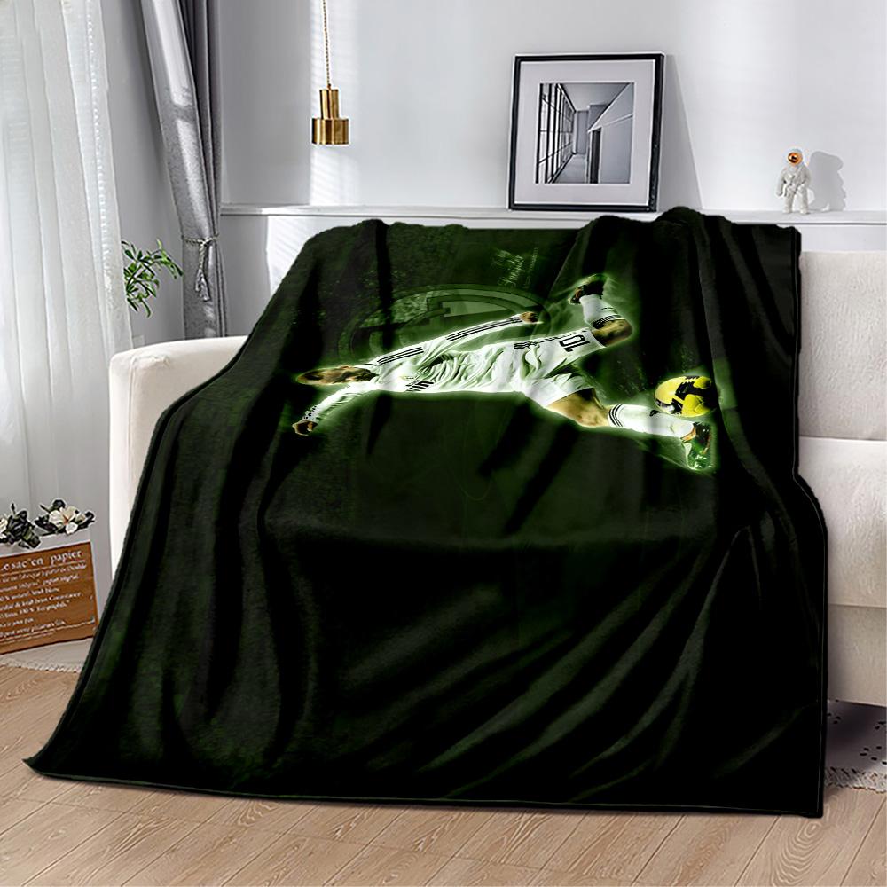 Soccer Player Action Blanket Soft Warm Cozy Suitable for Chair Bed Office for All Occasions Digital Print Unique Gift for Family and Friends Camping
