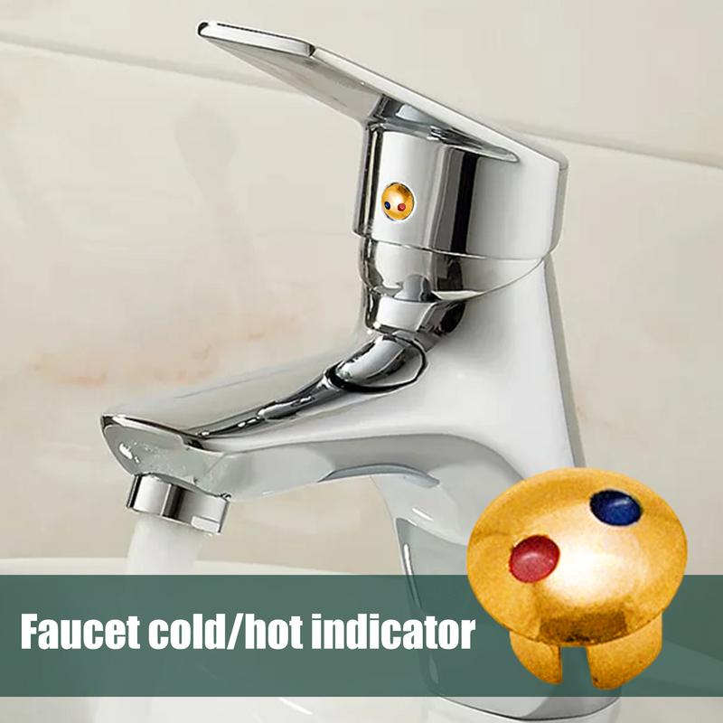 

20pcs Faucet Handle Hot Cold Water Sign Red Blue Label Decoration Cover Kitchen Bathroom Mixer Tap Indicate For Faucet Handles золотой