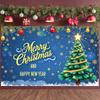 New Year Banner Winter Theme Christmas Decoration Banner Holiday Banner Blue Background For Festive Party Holiday Celebration