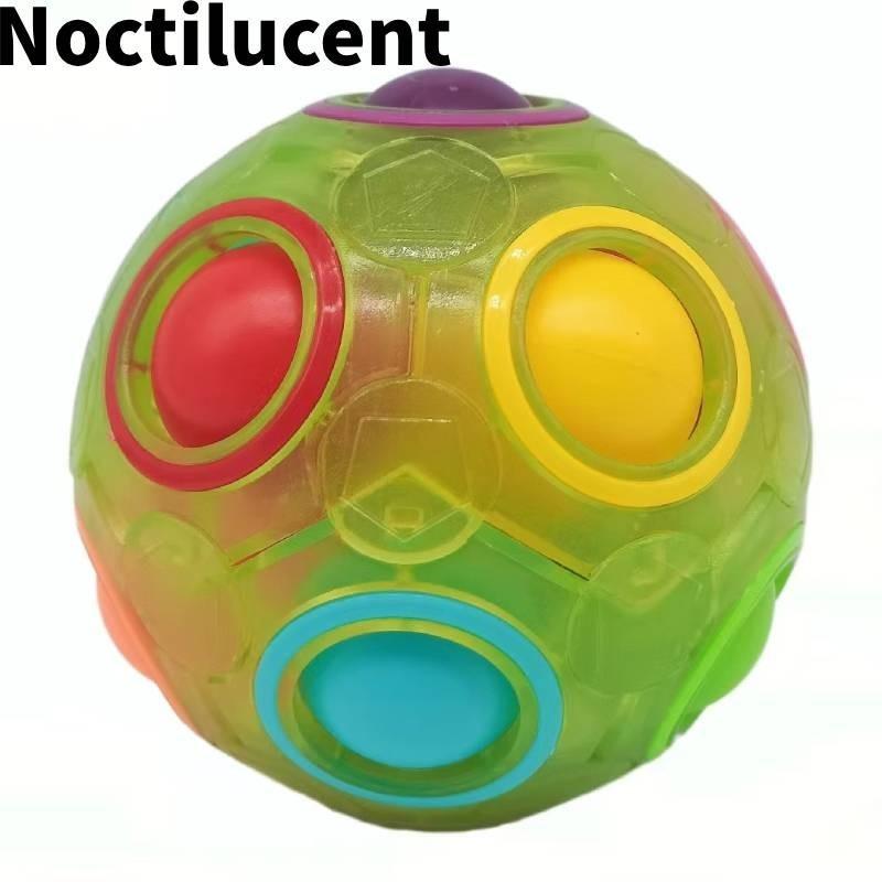 Colorful 12 Hole Magic Ball Stress Relief Toy Creative Rainbow Puzzle For Anxiety