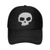 Skull Minimal Edgy Symbol Design Mesh Baseball Cap