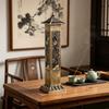 Antique Metal Bamboos Pattern Vertical Hollow Incenses Burners For Tea Room And Meditations With Stable Base Home Decors B03E