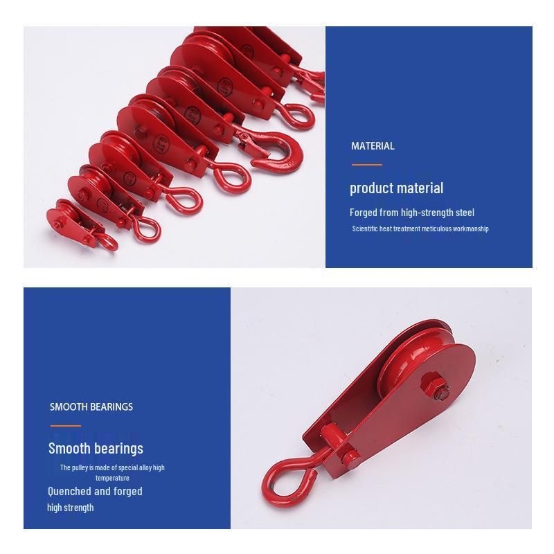 Multi-Function Mini Lifting Eyelet Hook Pulley Wheel
