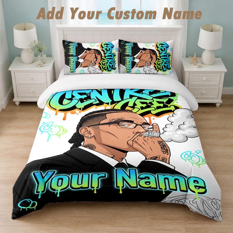 Bedding Set 1 Duvet Cover 2 Pillowcases Central Cee Print Soft Bed Linen Bedroom Decor