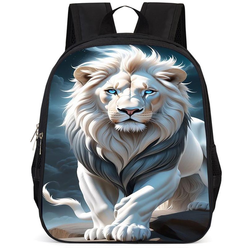 Großes Fassungsvermögen Löwe 15-Zoll Oxford-Stoff Schulrucksack für Kinder Leicht und Ergonomisch