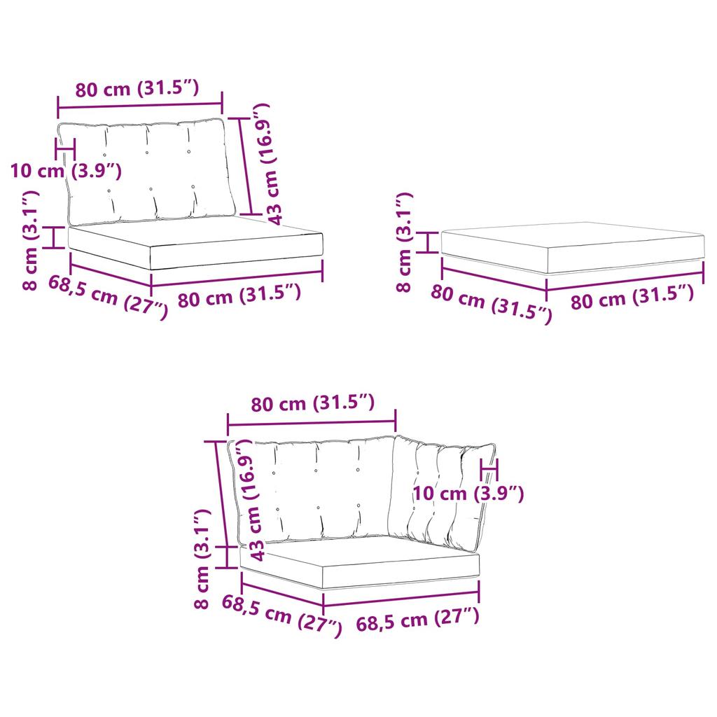 Outdoor Sofa Set with Cushions 6 pcs Natural and Beige