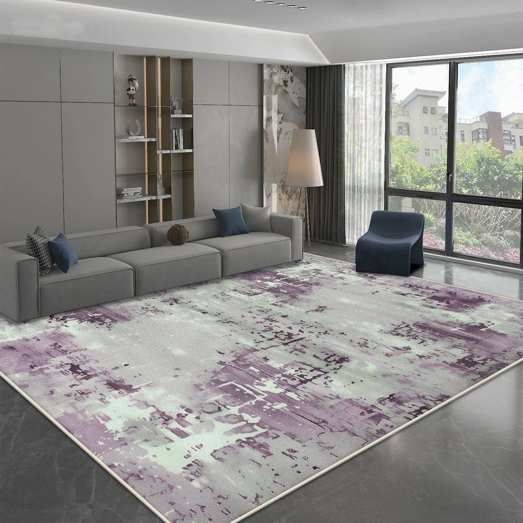 Moderner einfacher Stil Teppich für Wohnzimmer Blau Grau Dekoration Zuhause Sofa Flauschiger Weicher Teppich Schlafzimmer Nachttisch Waschbare Rutschfeste Matte