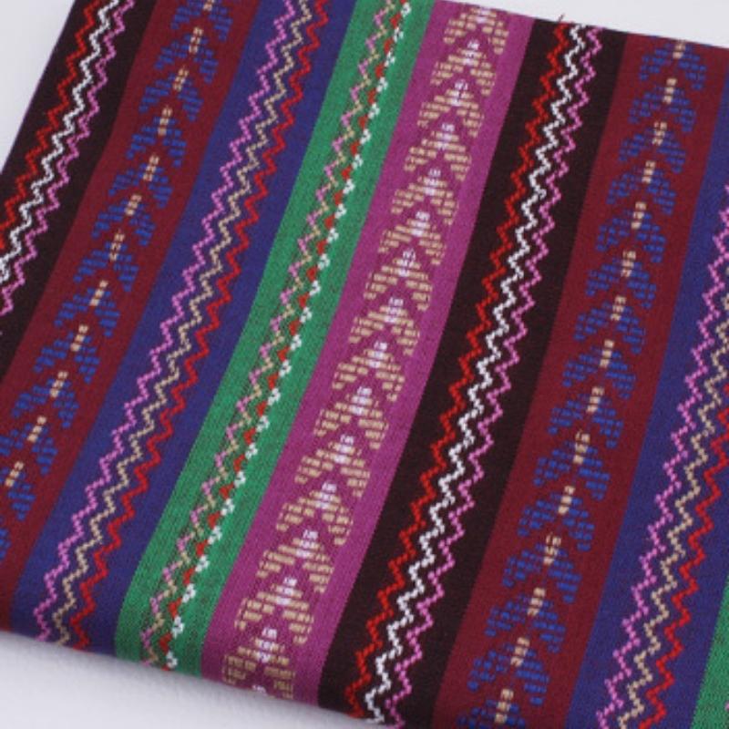 100x148cm Linen Fabric Thicken Ethnic Fabric Printed Canvas Cloth Diy Handmade Sewing Patchwork Decoration 100% Polyester