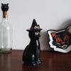 Nordic Hand-painted Black Cat Shaped Ceramic Jewelry,living Room Foyer Dining Table Holiday Decorations,home Decoration Crafts