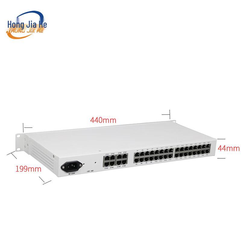 Hongjiahe JH-8P8FE 8-Channel Telephone & Ethernet Optical Transceiver