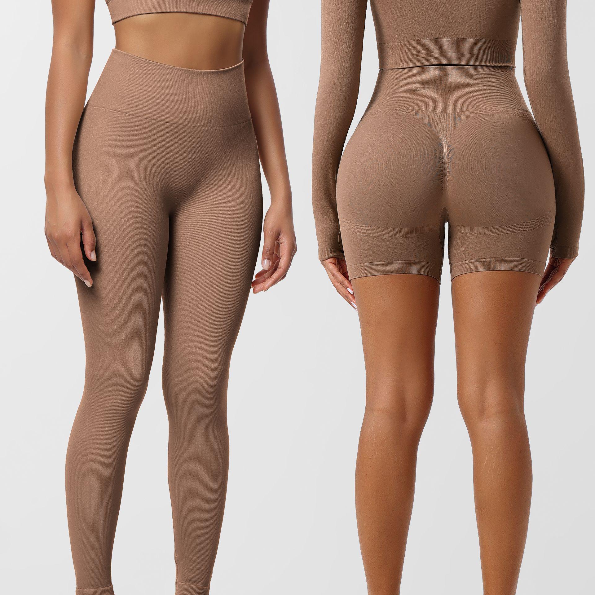 

High-Waisted Seamless Butt-Lifting Yoga Leggings with Tummy Control for Women XL