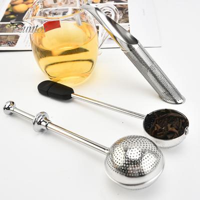 Infuseur à thé en acier inoxydable, passoire à mailles pour diffuseur de thé en acier inoxydable avec poignée à crochet de suspension, théière pour thé en feuilles, théière portable