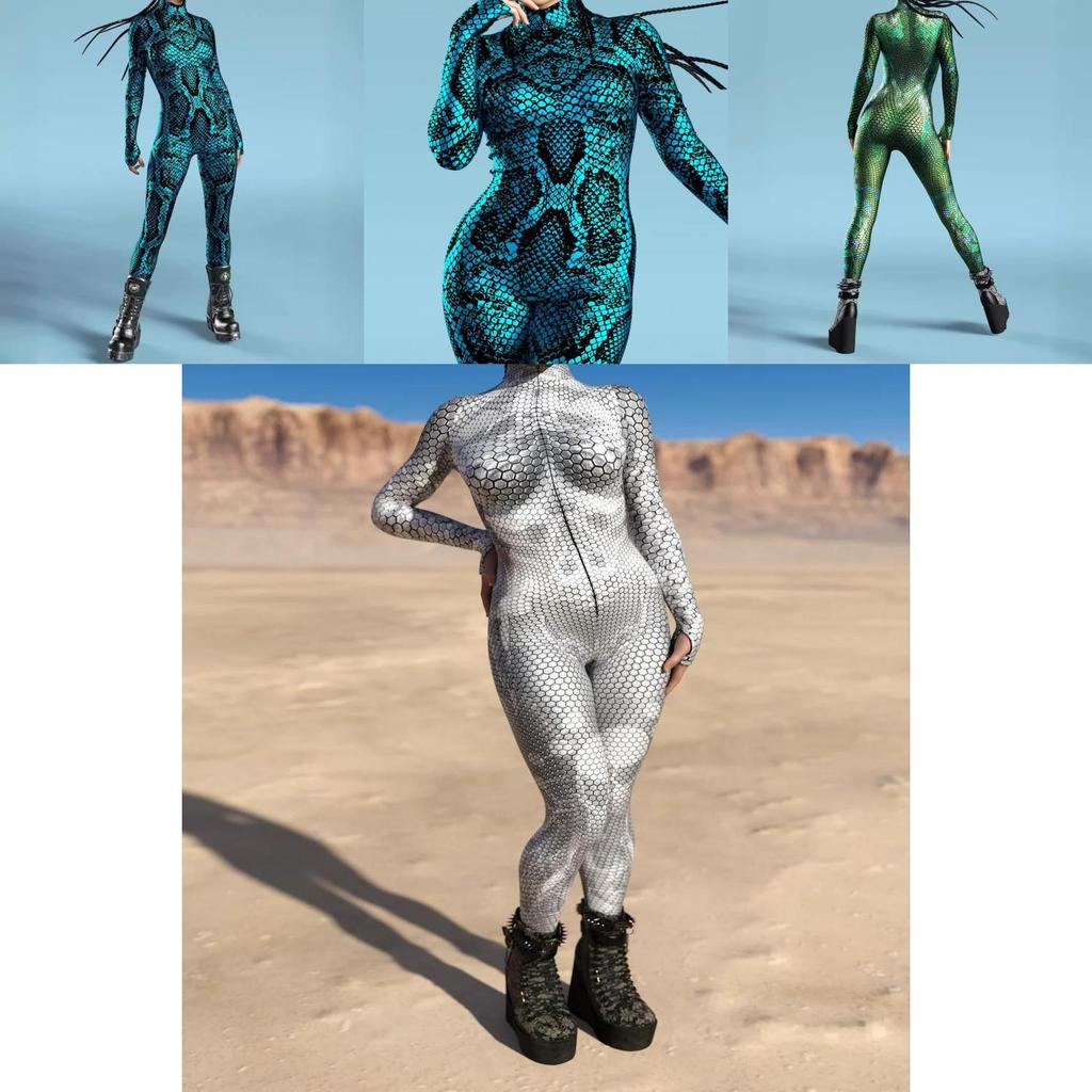Halloween Adult Cosplay Jumpsuit With 3d Digital Print For Costume Party And Role Play
