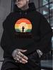 LIFE IS BETTER WHEN I M FISHING Men's Sweatshirt Black Hoodie Large Size New Fashion Men's Street Style Print Autumn and Winter Plus Velvet Top Soft F