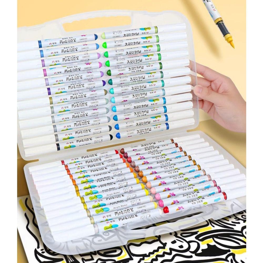 Soft Tip Acrylic Marker Straight Liquid Art Watercolor Pen Professional Colour Pen  Graffiti