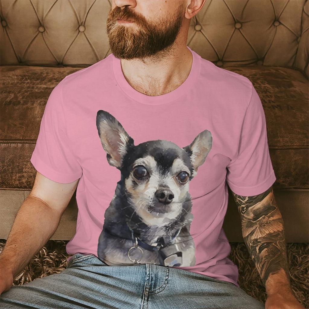 Fun Vintage Chihuahua Unisex Unisex Tshirt Fashion Cartoon Dog Lovers Gifts Male Short Sleeve Tshirts